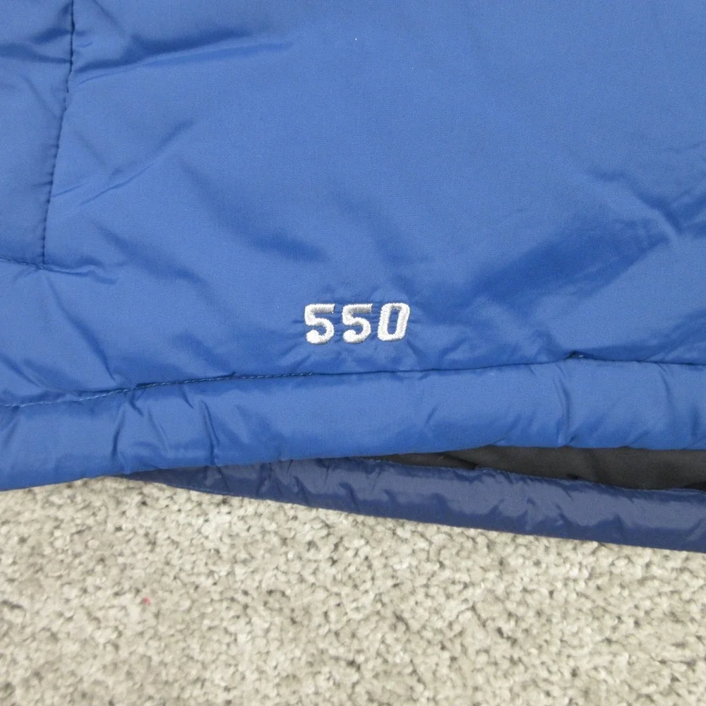 The North Face Vest Mens Large Blue 550 Down Puffer Jacket Coat Outdoor Hiking
